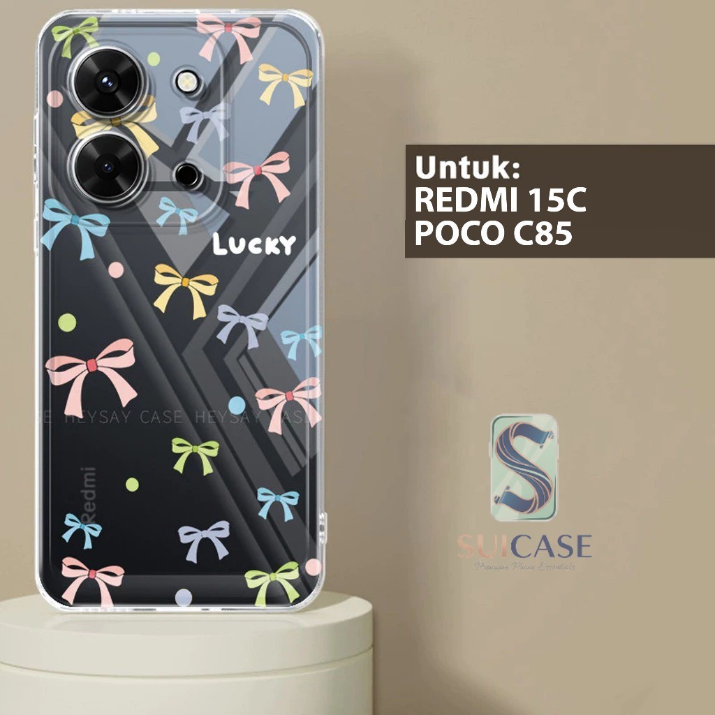 พรีเมี่ยม GLOSSY CLEARCASE เข็มทิศนุ่มสําหรับ REDMI 15C และ POCO C85 4G / 5G MOTIF PNG- PITA-2