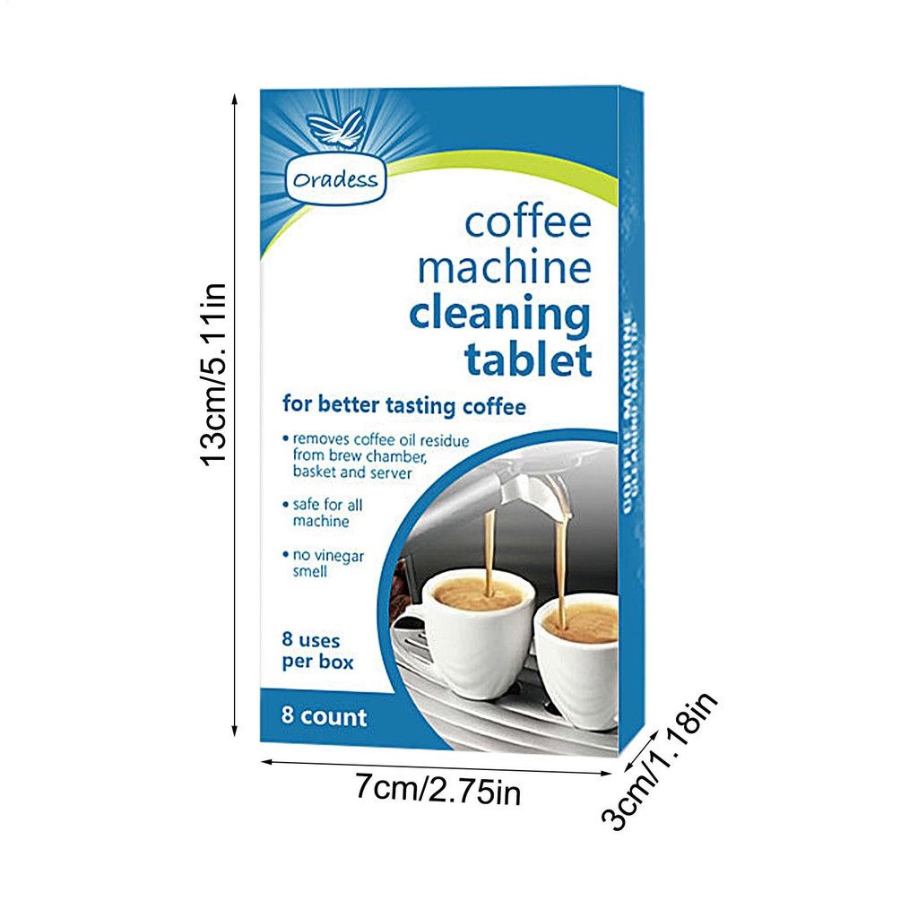 เม็ดทําความสะอาดเครื่องชงกาแฟ 8 นับเครื่องทําความสะอาดเครื่องชงกาแฟเม็ดขจัดตะกรันที่ปลอดภัยและมีประสิทธิภาพ - รูปที่ 6