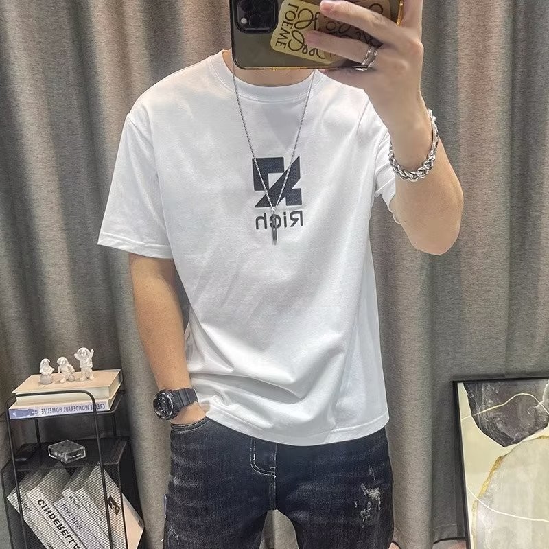 COD 20252023 Summer New Youth Short Sleeve T-Shirt Men's Top T-Shirt Men's Letter Print Short Sleeve
