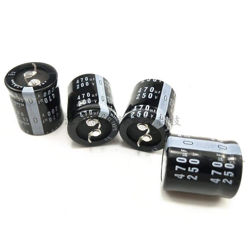 นําเข้าญี่ปุ่น 200V470UF Capacitor ต้นฉบับใหม่เอี่ยม Nike 470UF250V 22x30/35/40