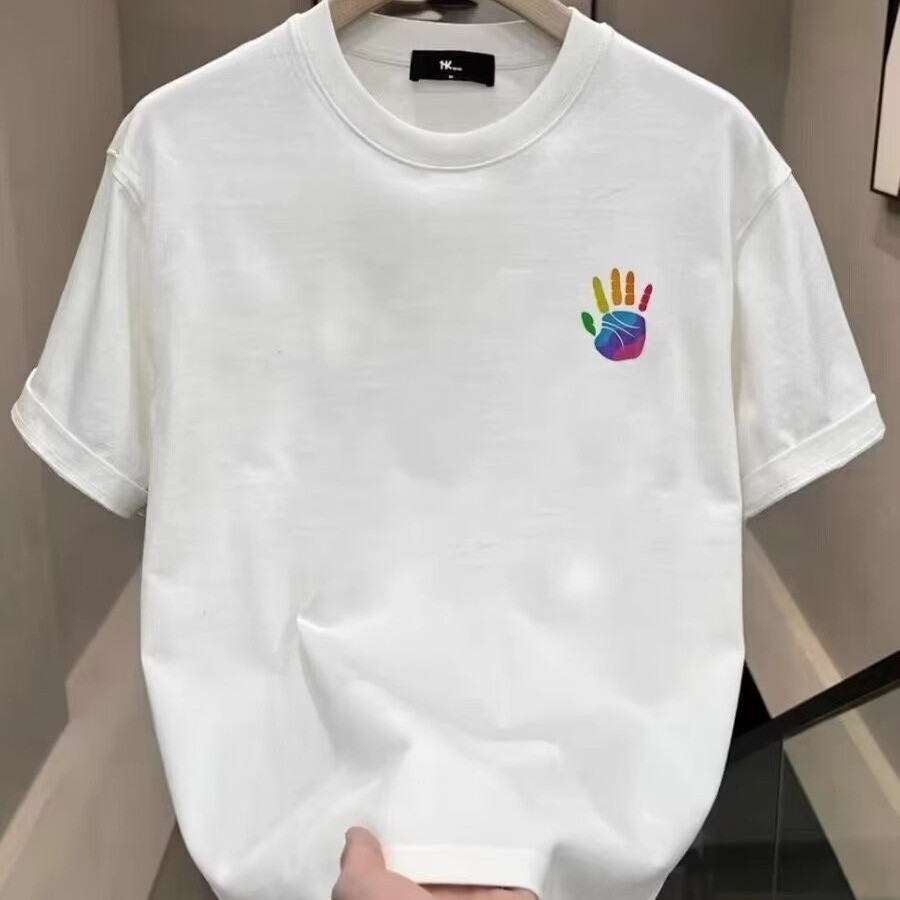 2025 American Style Cool Heavyweight Short Sleeve T-Shirt for Youth Men and Women Summer Trendy Stre