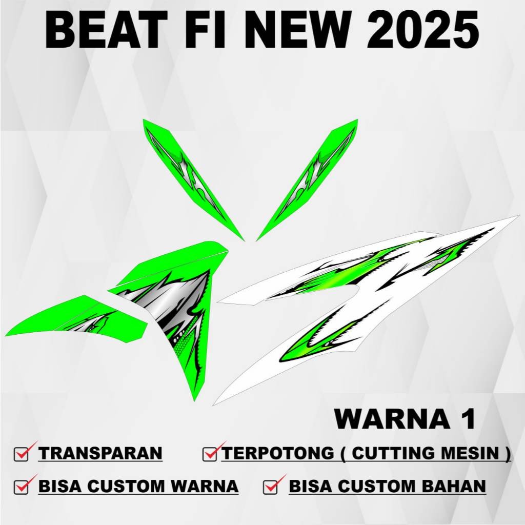 Beat fi ใหม่ 2025 สติกเกอร์ / Beat fi ใหม่ 2025 Striping / สติกเกอร์โฮโลแกรมโปร่งใสสําหรับ Beat fi ใ