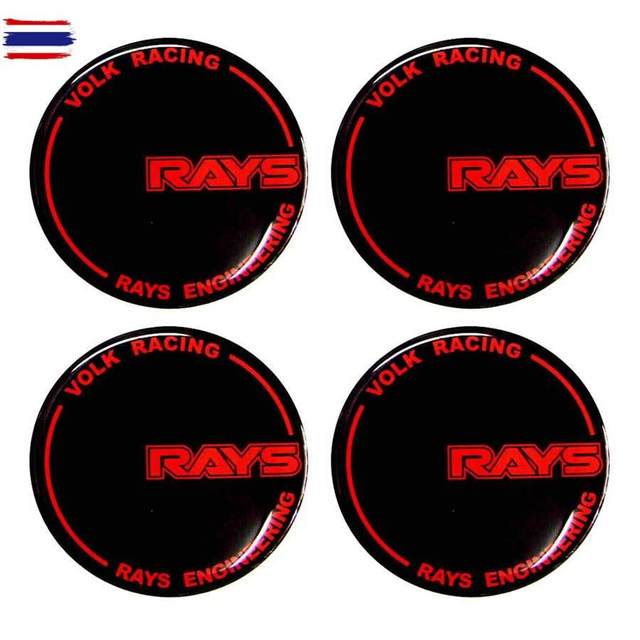 60mm. สติกเกอร์ RAYS สติกเกอร์ติดดุมล้อ สติกเกอร์เรซิ่น กว้าง 60 มิล.6เซนติเมตร