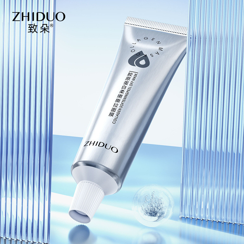 Zhiduo Collagen Tender Peel-off Mask สําหรับสิวหัวดําทําความสะอาดเคลือบโคลนมาส์ก