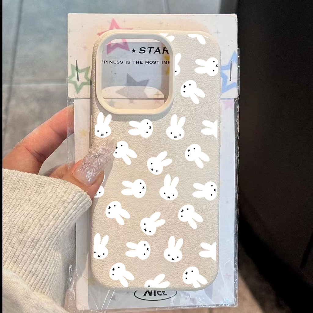 สําหรับ Infinix สมาร์ท 10 8 7 5 6 ร้อน 50i 40 40i 30 เล่น NFC หมายเหตุ 30 40 60 Pro Spark GO 1 2024 Tecno Spark 30C 20C 10 POP 9 การ์ตูนน่ารัก Miffy รูปแบบพิมพ์ฝาครอบ