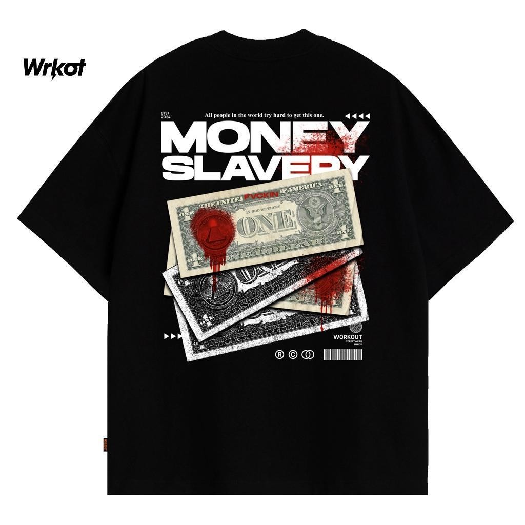 ออกกําลังกายสตรีทแวร์ Kaos Tshirt Distro Basic Dollar Limited Edition