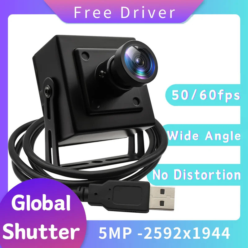 ผลิตภัณฑ์ที่โดดเด่น Global Shutter Usb กล้องความเร็วสูง 60fps 50fps เว็บแคมพร้อมโฟกัสแบบแมนนวลไม่มีเ