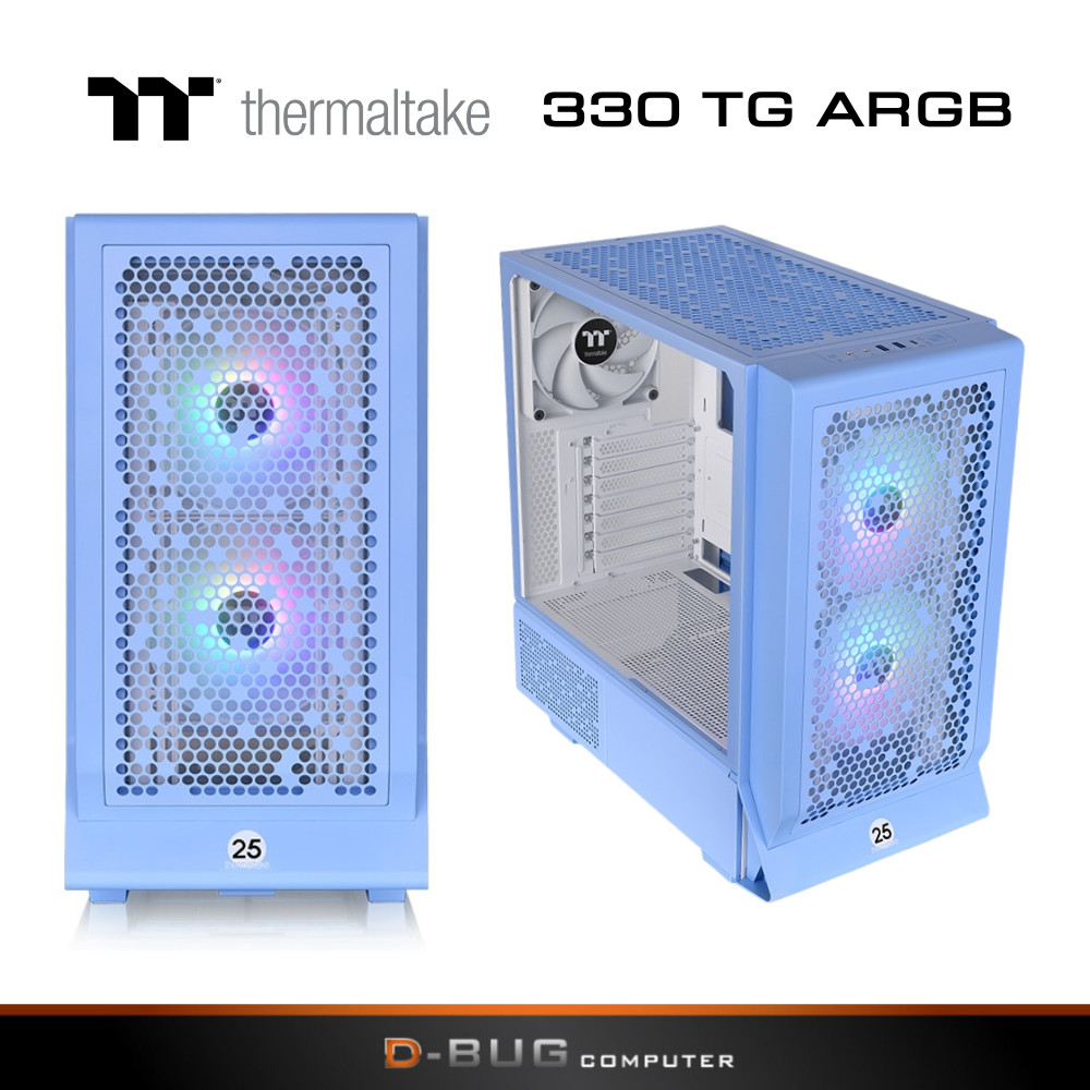 THERMALTAKE CASE CERES 330 TG ARGB HYDRANGEA BLUE (เคสคอมพิวเตอร์)
