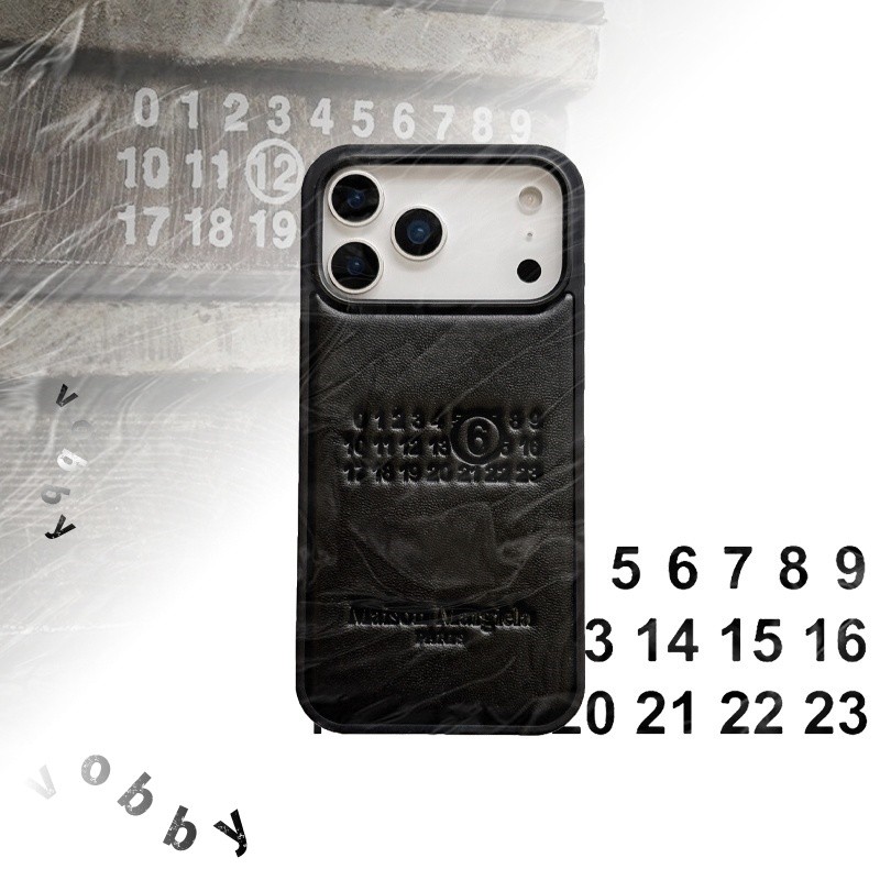 Hard Shellตัวเลขอาหรับป้ายหนังเคสโทรศัพท์เหมาะสําหรับIPhone18Pro 18ProMax 17 17P 17PM 16Pro 16ProMax