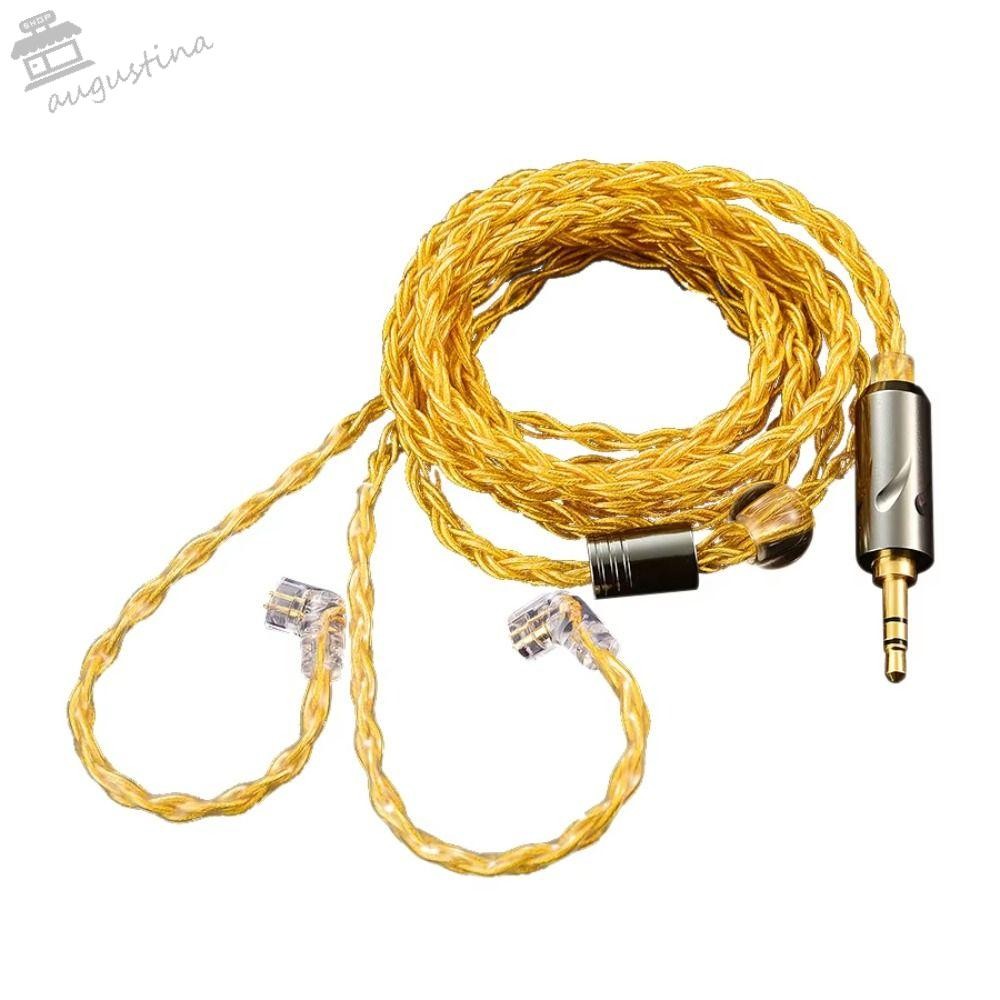 AUGUSTINA QKZ T1 สายหูฟัง, 8-Strand Silver Plated KZ สายหูฟัง, เปลี่ยนแจ็ค 3.5 มม.อัพเกรดสาย 200 Cor