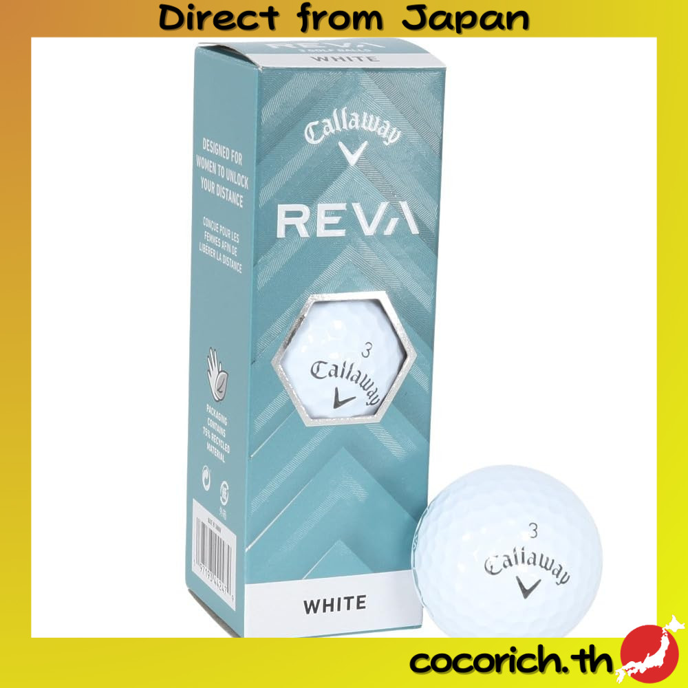 ลูกกอล์ฟ Callaway REVA สำหรับผู้หญิง บรรจุ 3 ลูกในซอง เหมาะสำหรับสาวนักกอล์ฟที่ต้องการความนุ่มนวลและ