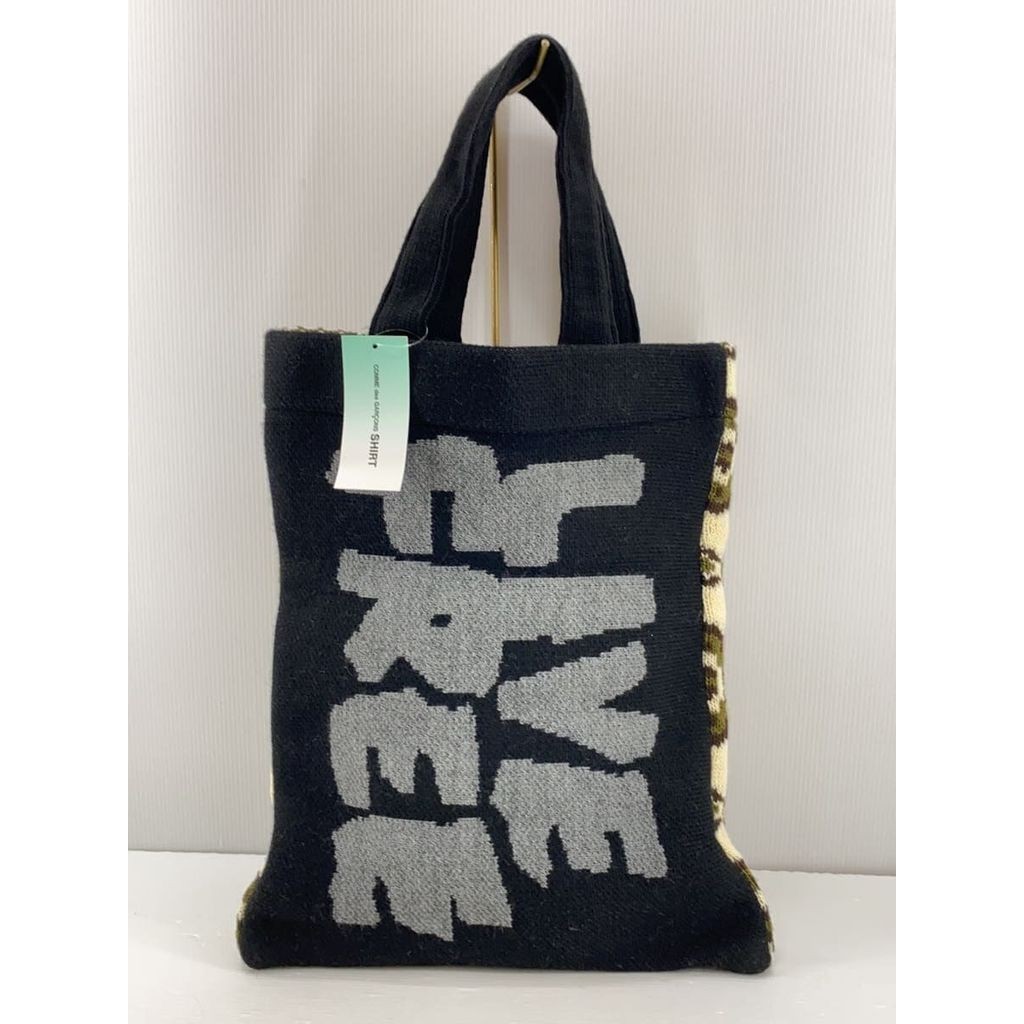 COMME DES GARCONS Tote Bag Purse acrylic overall pattern fn-k201 Direct from Japan Secondhand