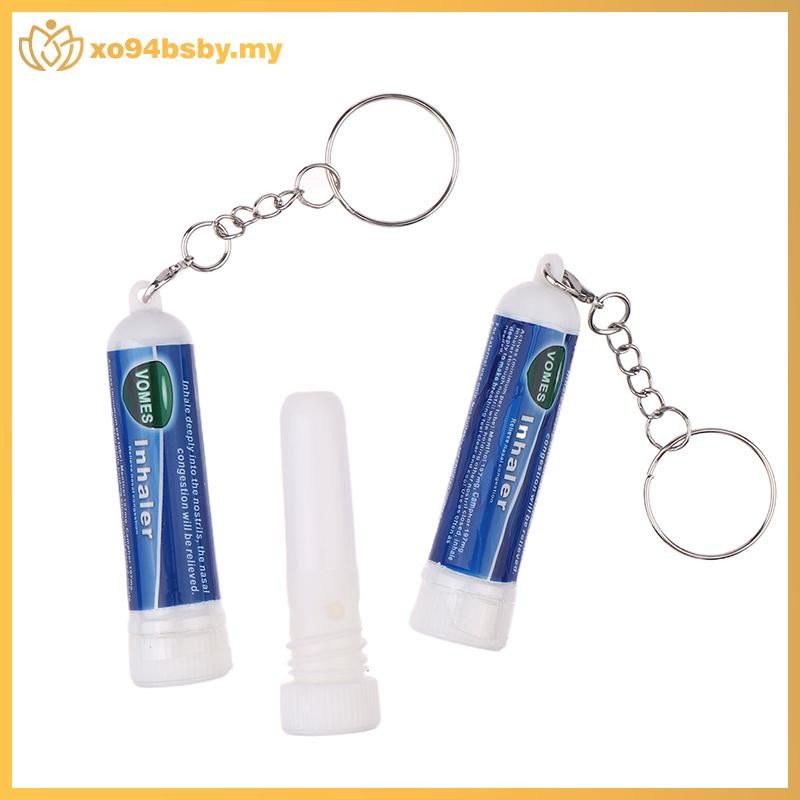 Xo94bsby 5 ชิ้นจมูกติดพวงกุญแจ Boosts Focus Inhaler หลอด Cooling Nasal Inhaler Aromatherapy Energy B