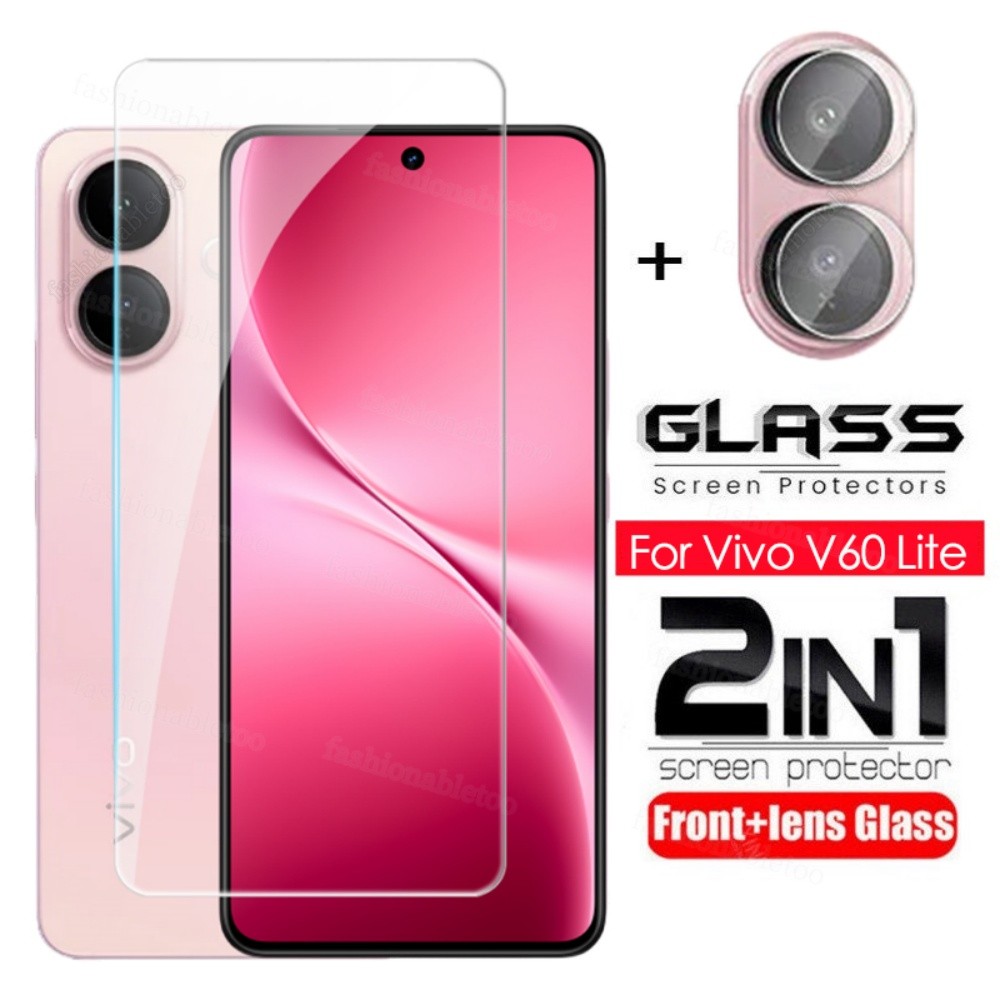 สําหรับ VivoV60Lite 2 in 1 ป้องกันหน้าจอกระจกนิรภัยฟิล์มสําหรับ Vivo V60 Lite V60Lite V 60 VivoV60 L