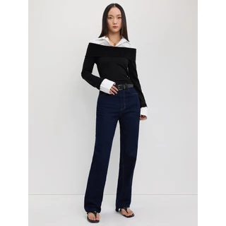 [Pomelo] เสื้อไหมพรมดีไซน์เลเยอร์ / Layered-Effect Ribbed Knit Sweater