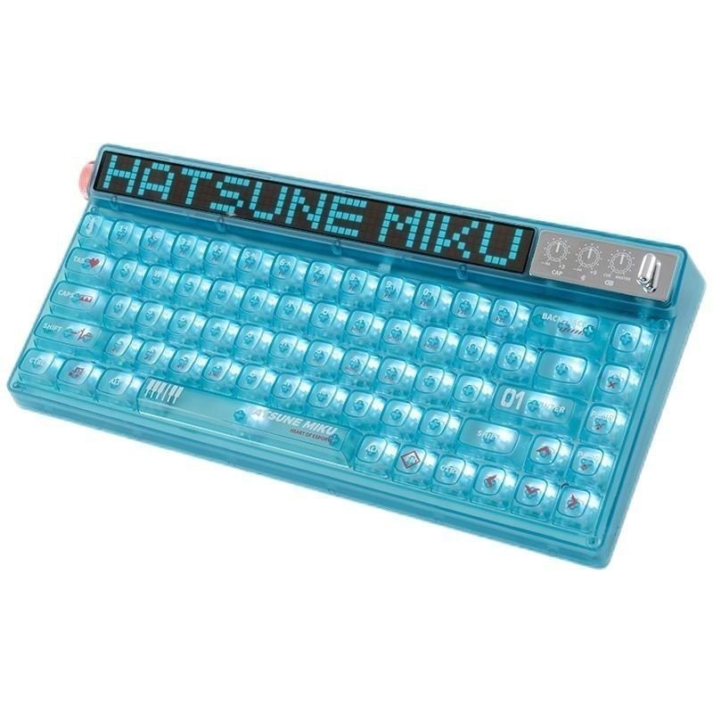 Moeyu Hatsune Miku Gaming Peripheral Series Mechanical Keyboard Mechanic 68-Key Customing Axis คอเต่