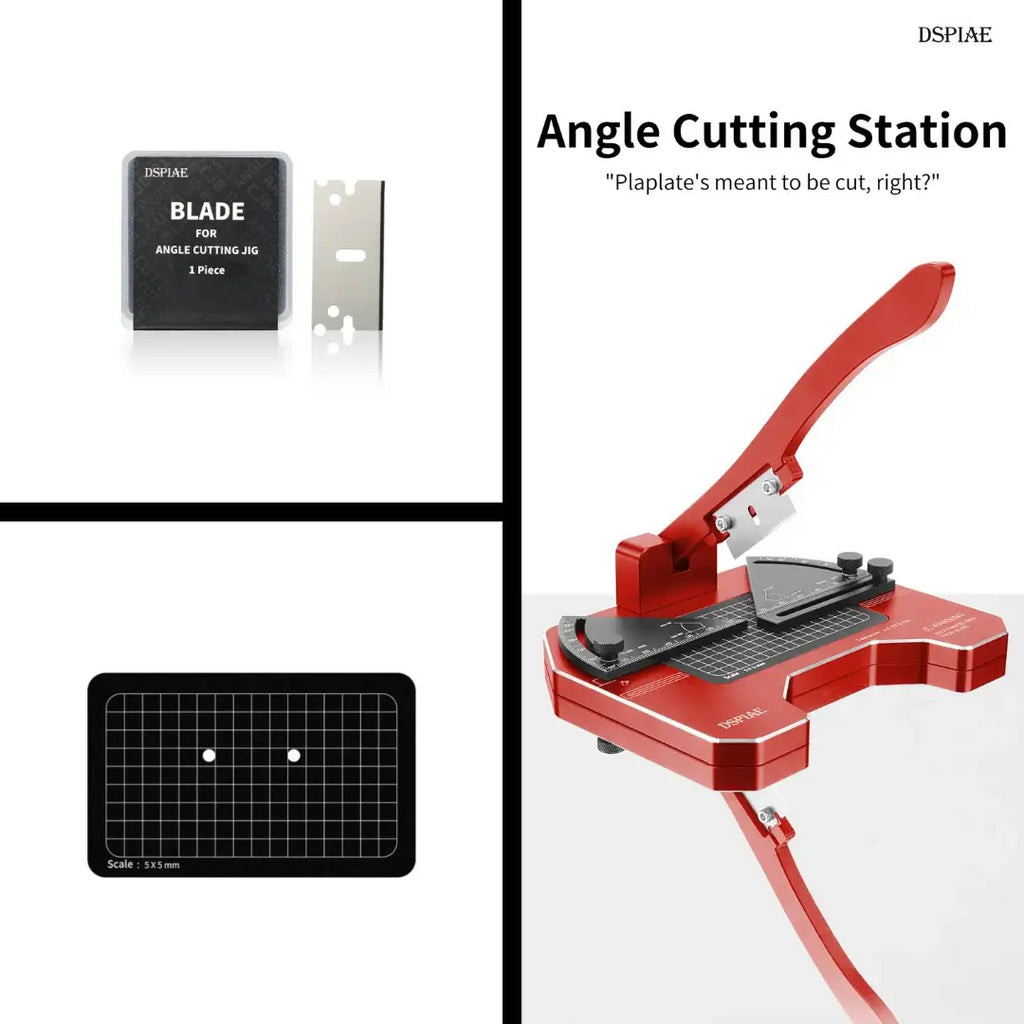 Dspiae ใบมีดและแผ่นรองตัด แท่นตัดแผ่นพลาสติกปรับองศา สำหรับกันพลา/โมเดล Blade And Cutting Mat