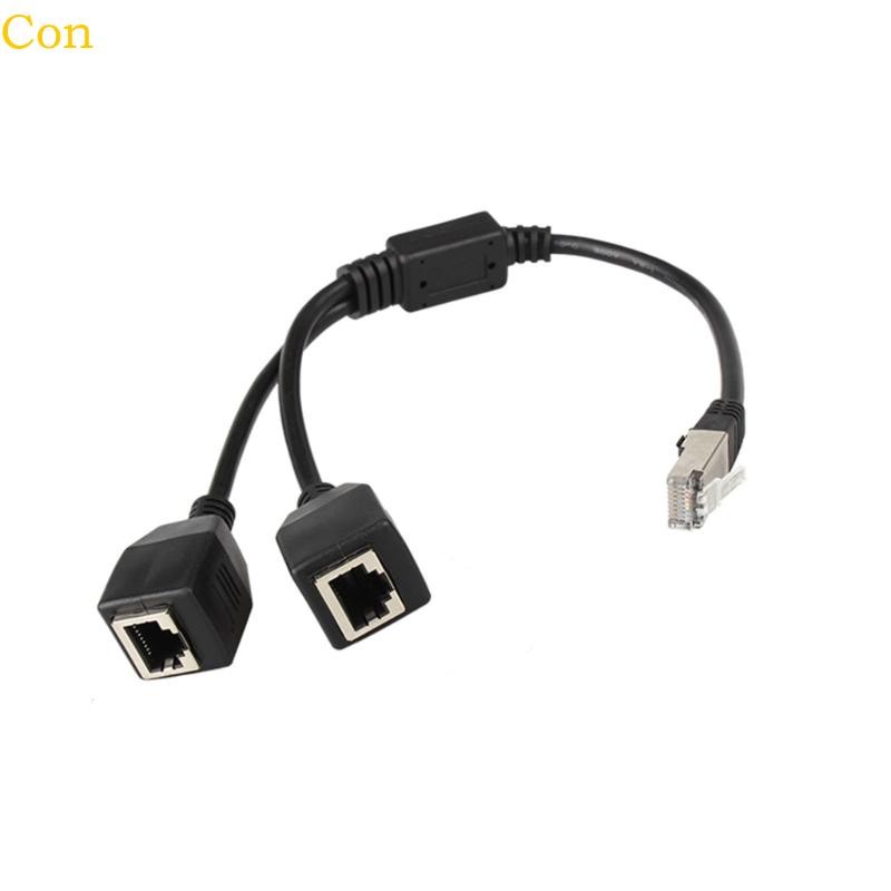 Con RJ45 Ethernet Splitter Cable RJ45 Splitter Cable 1 ชาย 2 หญิง