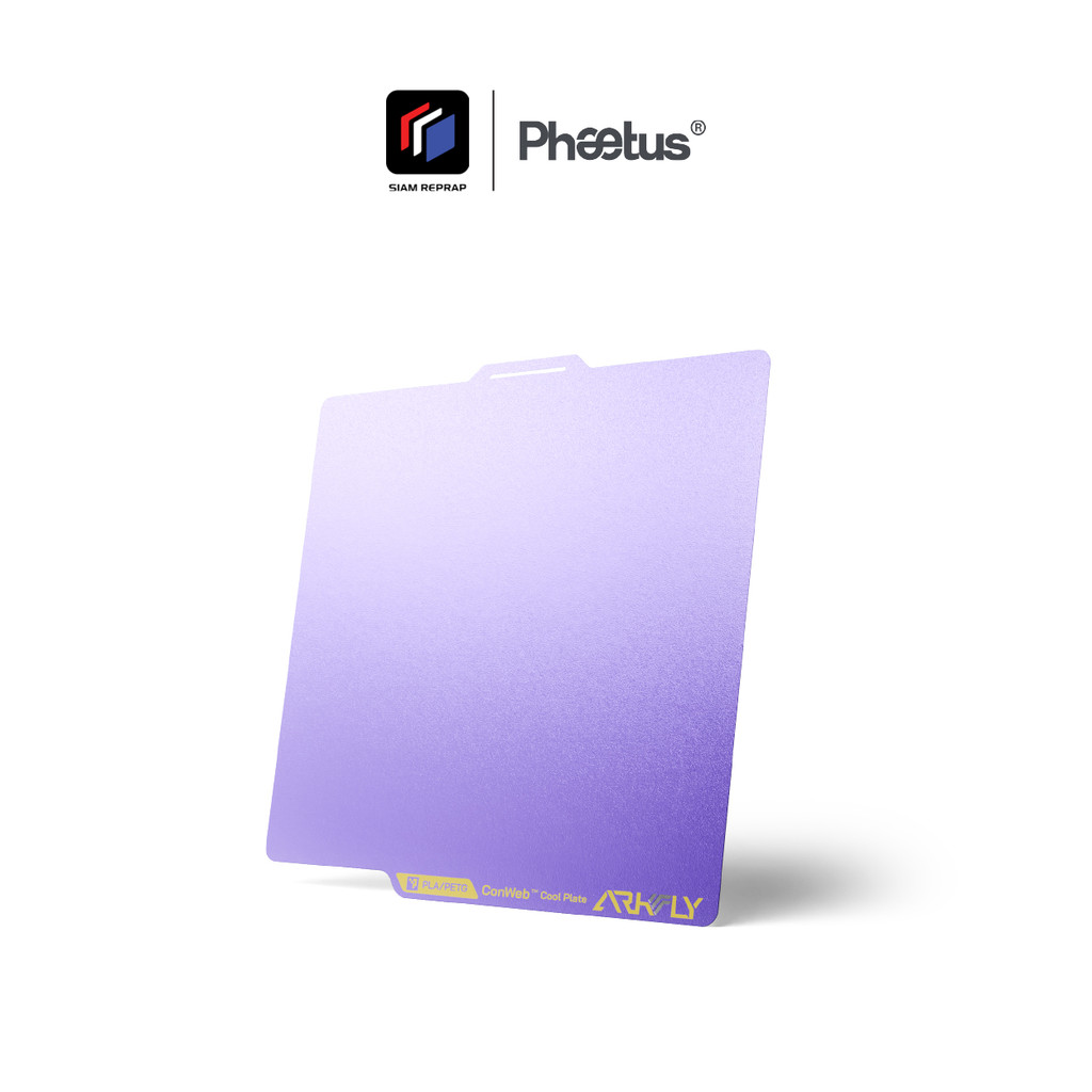 แผ่นฐานรองพิมพ์ Phaetus รุ่น Arkfly Conweb Cool Plate สำหรับ PLA ประหยัดไฟ ไม่ต้องเปิดความร้อนที่ฐาน