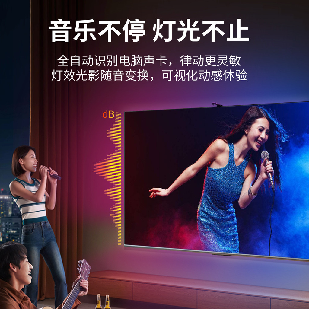 TV LED Backlight电视背景灯带传感器取色声光同步律动蓝牙APP控
