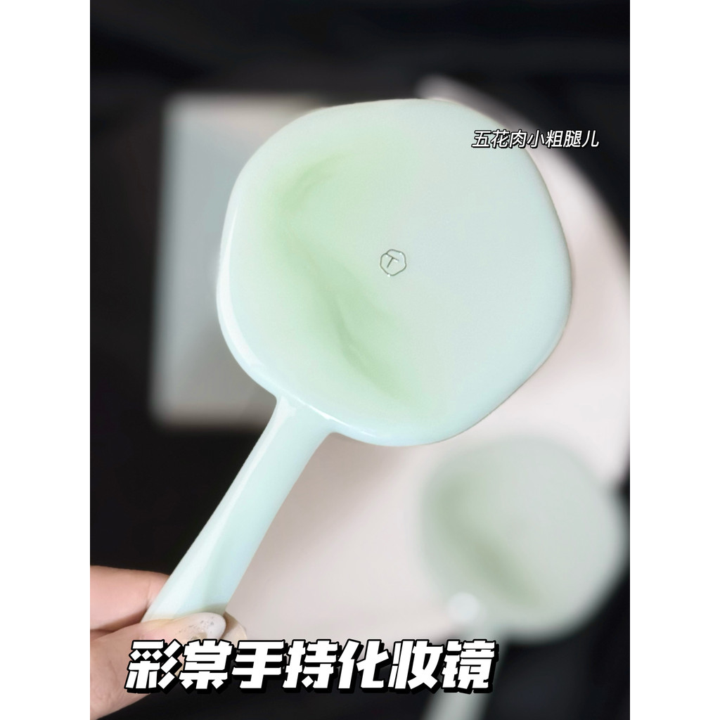 TIMAGE กระจกมือถือดอกไม้ TIMAGE กระจกแต่งหน้าพกพาสะดวก