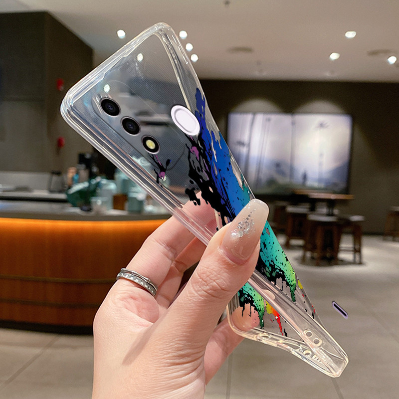 Jelly สําหรับ ITEL P37 / Itel Vision 2S / itel P651L ดอกไม้หรูหราผีเสื้อโบว์เคสโทรศัพท์ซิลิโคนอ่อนนุ่มโปร่งใส TPU Cover - รูปที่ 5