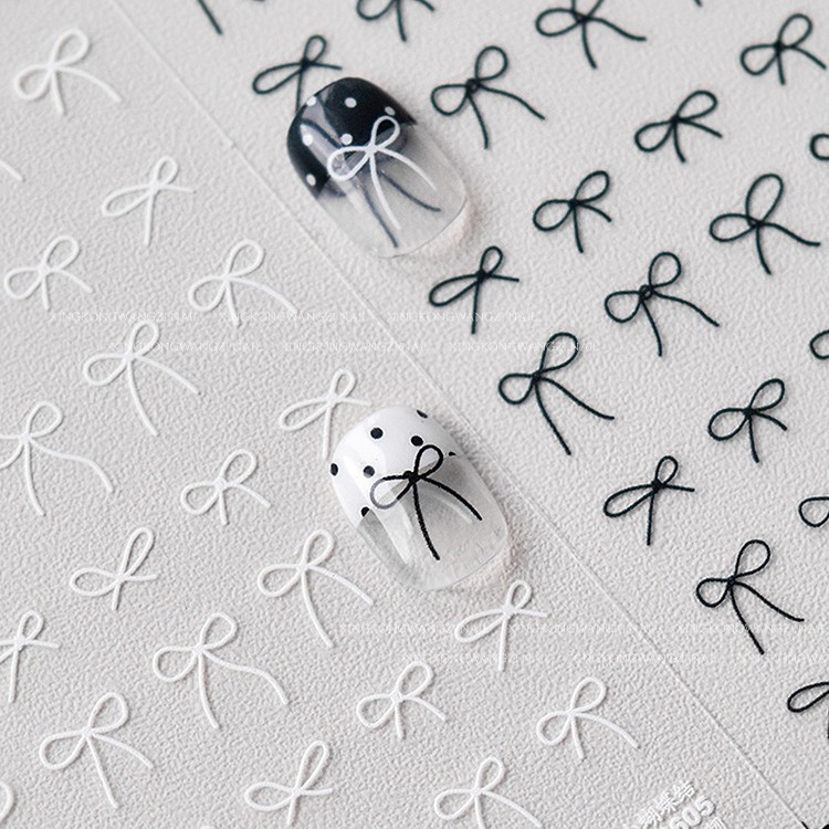 สติ๊กเกอร์ติดเล็บ 💕 สติ๊กเกอร์ติดเล็บมือ 3D ลายโบว์ หัวใจ กันน้ำ มีมากกว่า 30 แบบ ลายน่ารัก สุดฮิต ติดเล็บเด็ก - รูปที่ 2