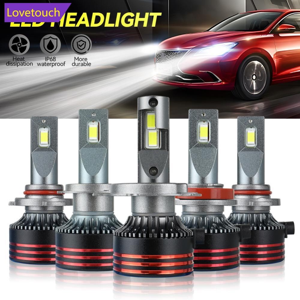 LOVETOUCH 1PC H1 H7 H11 H4 H3 9005 9006 LED ไฟหน้ารถ LED โคมไฟสูงและต่ําหลอดไฟรถยนต์ 12000LM 120W ไฟ