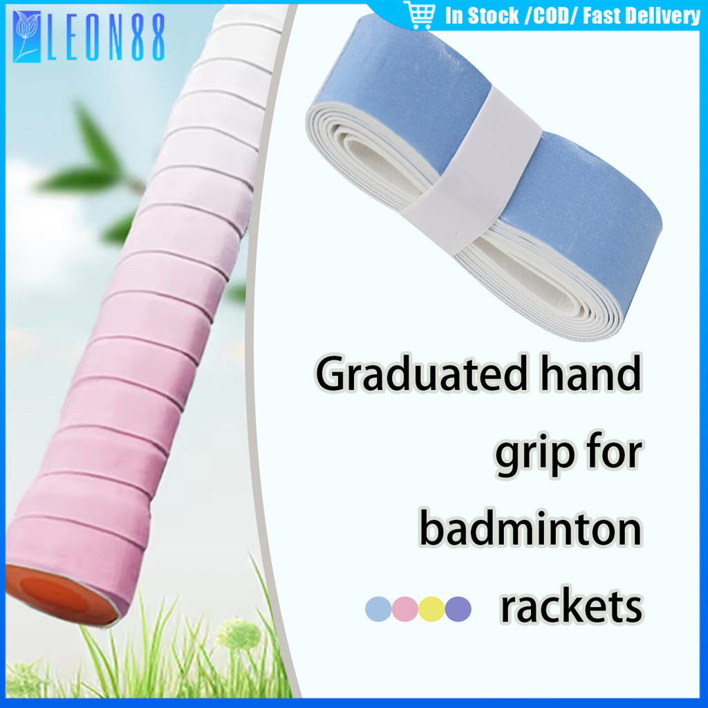 ของมาใหม่！ยาว11M.กริปพันด้ามแบดมินตัน พันด้ามไม้เทนนิส สีไล่เฉด แบบPU กันลื่น ซึมซับเหงื่อ