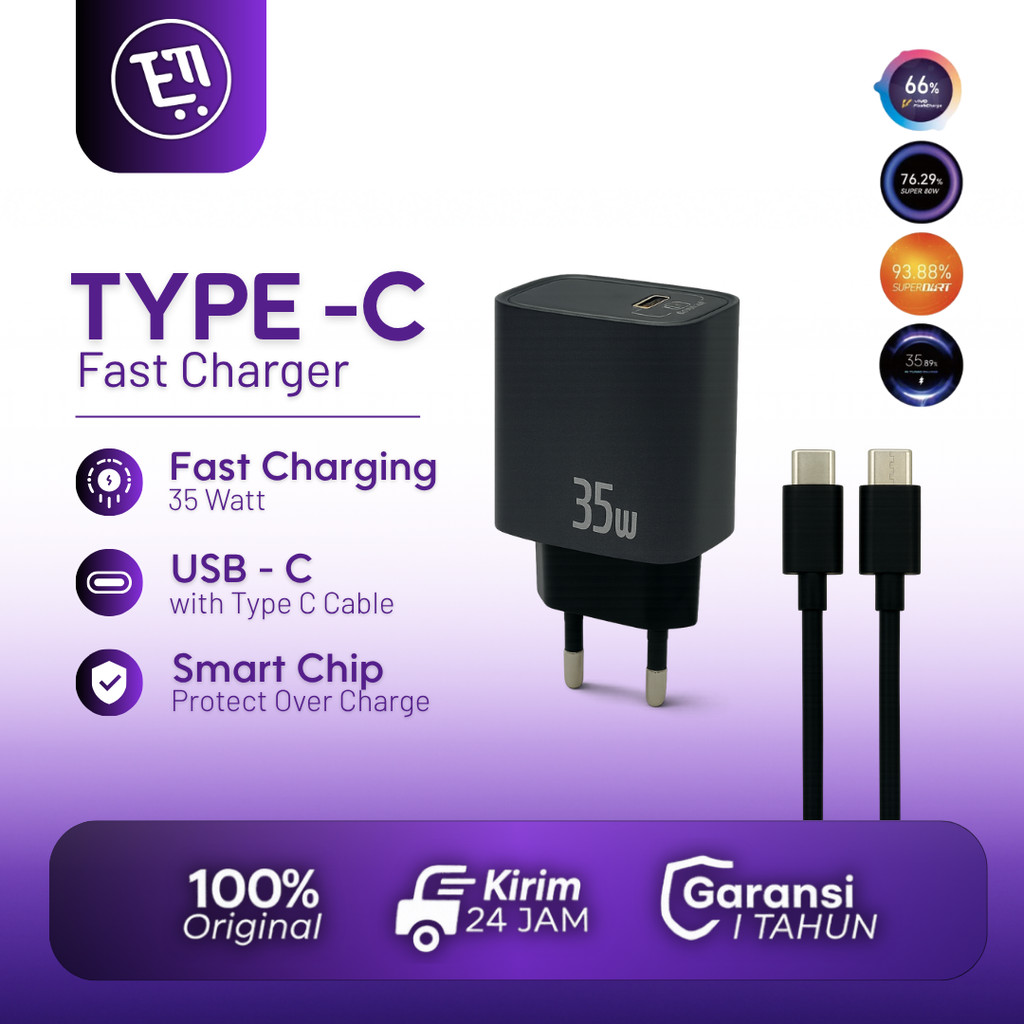 BZ89 35W Fast Charging Typec Charger สําหรับ Android Universal Adapter C + สาย USB C / Typec Charger
