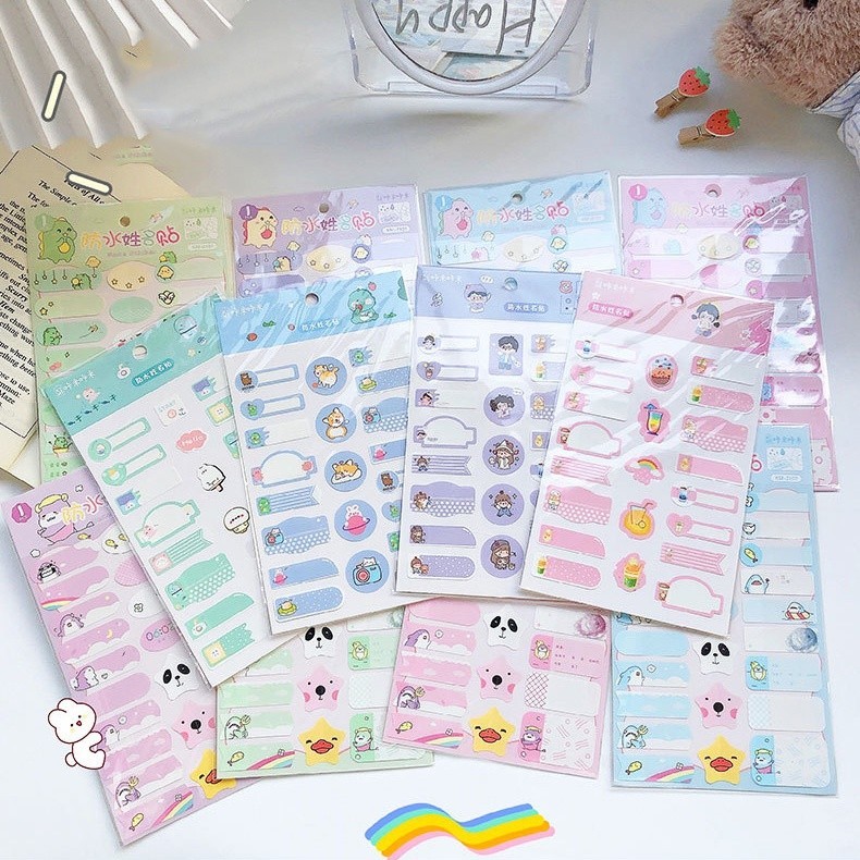 NAME STICKERS / LABEL STICKERS CAN BE USED สําหรับ WRITING NAMES, UNIQUE, CUTE MOTIFS และ CHARACTERS