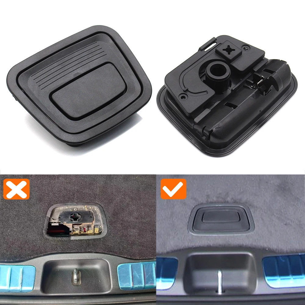 ด้านหลังกระเป๋าเดินทาง Trunk Boot Mat พรมปูพื้นสวิทช์ Latch Handle สําหรับ Mercedes Benz Cla ABC Gla