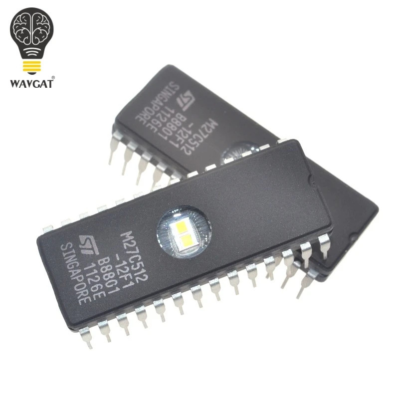 จัดส่งฟรี 10pcs ใหม่ ST M27C512-12F1 M27C512-10F1 27C512 DIP-28 EPROM IC CHIPS ไดรฟ์ IC