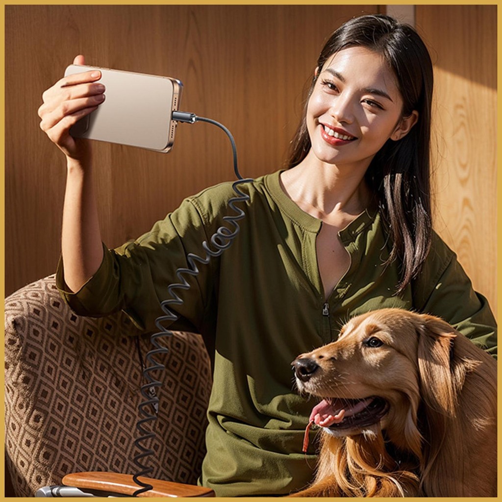 ประเภท C สาย 120W ฤดูใบไม้ผลิสายชาร์จดิจิตอลจอแสดงผล Charger สายไฟ 3 Ft สําหรับ University Travel Sc