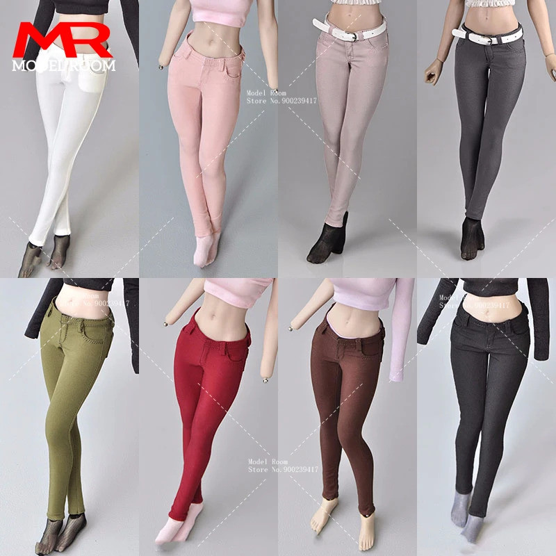 1/6 Scale หญิงกางเกงดินสอแน่นกางเกงรุ่น Fit 12 TBL JIAOU เอเชียทหารหญิง Action Figure Body ตุ๊กตา