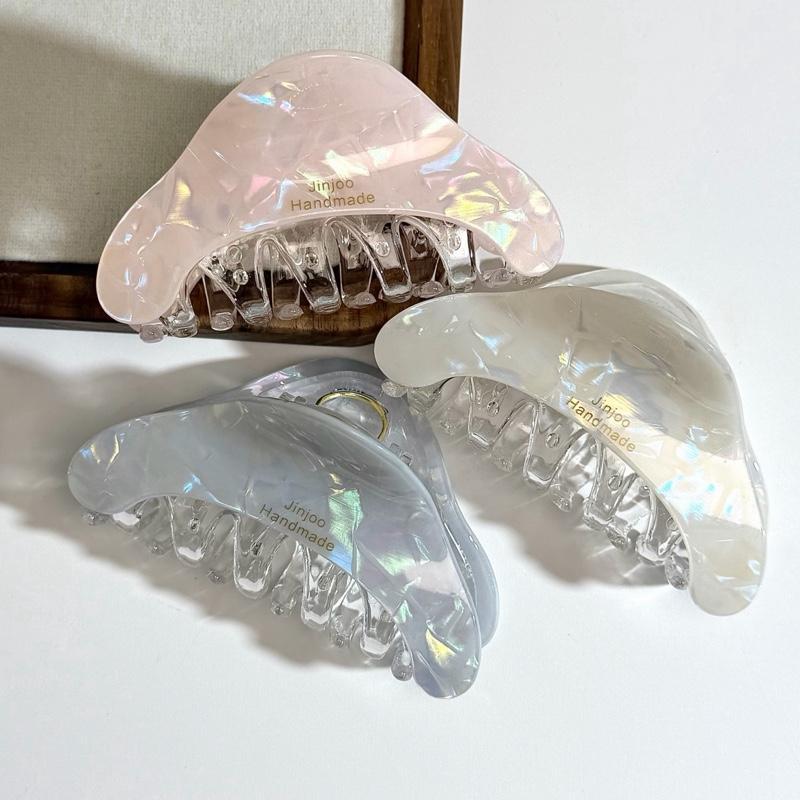 Jinjoo กิ๊บหนีบผม รุ่น Glazed Sorbet ขนาด 8.7*4.6*5.6 cm. หนา แข็งแรง เก็บผมได้เยอะ สีละมุน