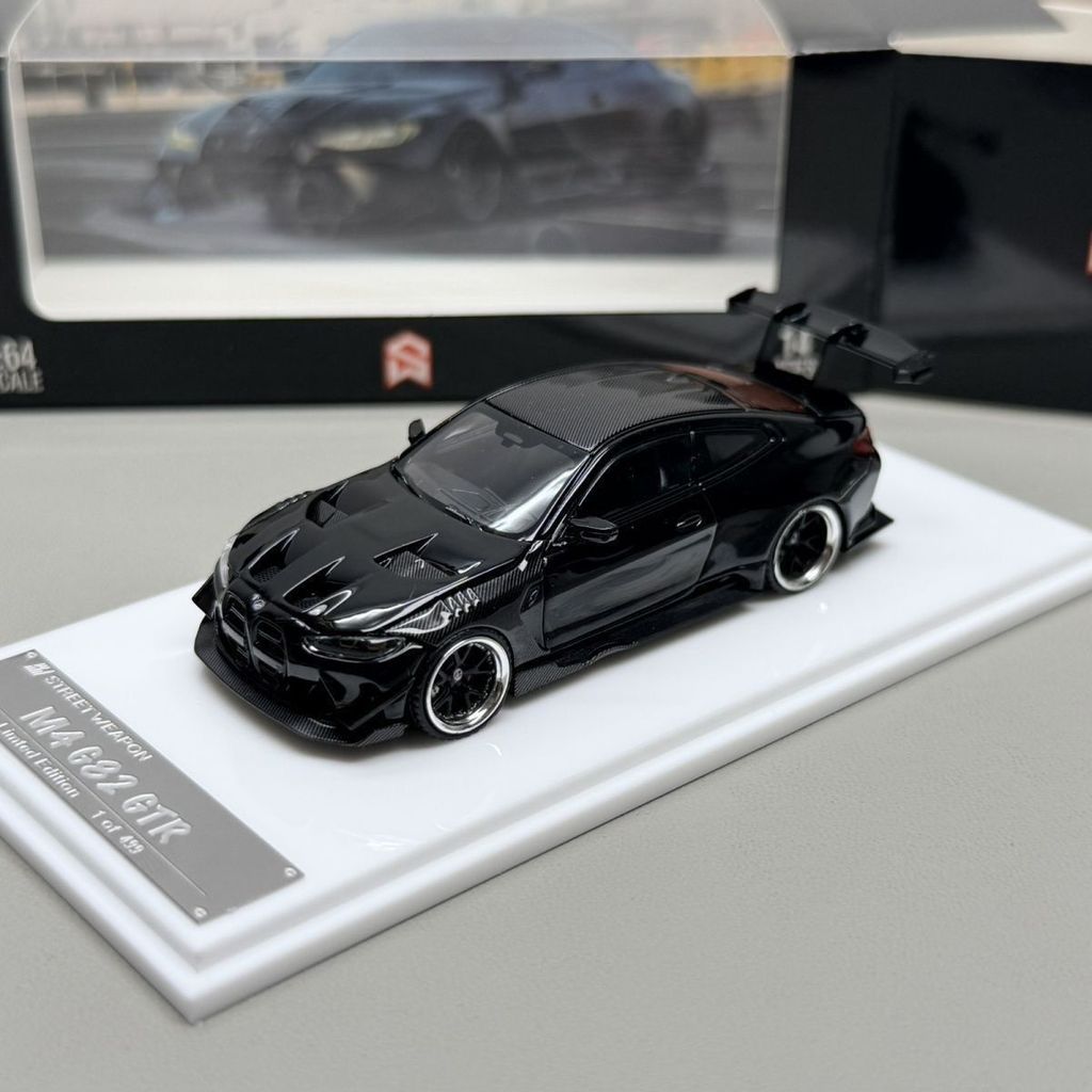 SW 1: 64 BMW BMW G82 M4 GTR KIT โมเดลรถอัลลอยกว้าง