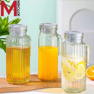 M KTICHEN เหยือกน้ำ เหยือกแก้ว ผลิตจากแก้วใส ขนาด 1000ml 1 ใบ (คละลาย) (A0)