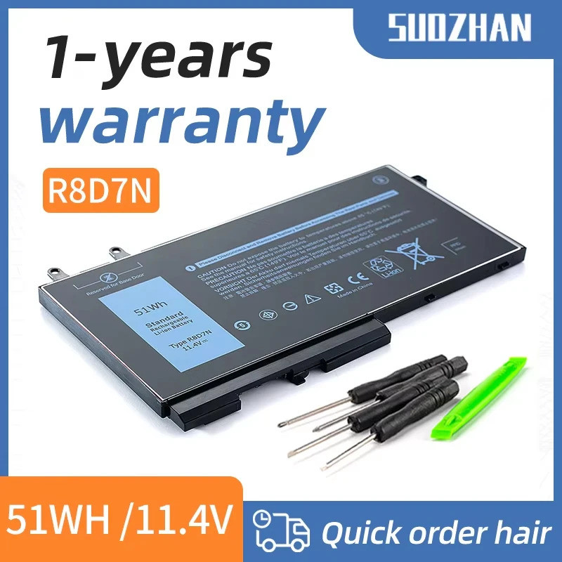 SUOZHAN R8D7N แบตเตอรี่แล็ปท็อปสําหรับ Dell Latitude 5400 5500 Precision 3540 Inspiron 7590 7591 779