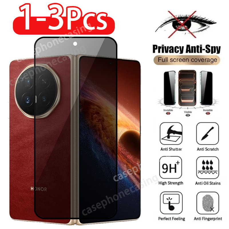 ป้องกันหน้าจอสําหรับ Honor Magic V6 4G 5G 2026 Anti-Spy คลุมทั้งหมดกระจกนิรภัย Anti Peek ความเป็นส่วนตัวป้องกันกระจก Anti Scratch 9H ความแข็งป้องกันฟิล์ม