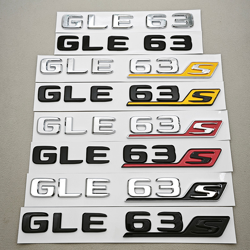 สติกเกอร์รถ GLE63 GLE63S ตัวอักษรโลโก้ด้านหลัง Emblem Decals Mercedes-Benz AMG W167 C167 รถอุปกรณ์เส