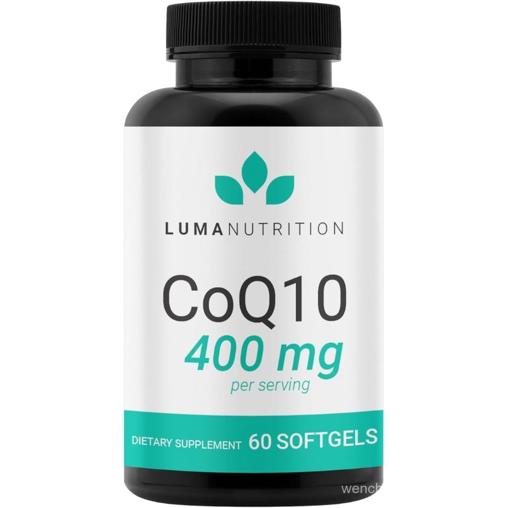 Luma Nutrition CoQ10 400mg Softgels - High-Absorption Coenzyme Q10 - Co Q-10 200mg / 400mg Per Servi