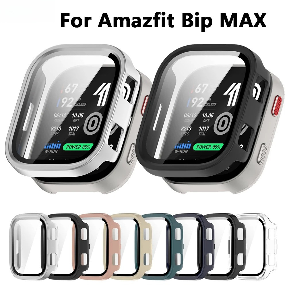 กระจก + สําหรับ Amazfit ใหม่ BIP Max ป้องกันหน้าจอ Anti-scratch ฟิล์มกันชนป้องกัน PC สําหรับ Amazfit Bip Max อุปกรณ์เสริม