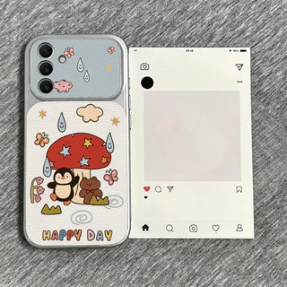 เคสซัมซุง For Samsung A57 A37 A27 A17 A07 A56 A55 A26 A16 A05S A35 5G S26 S25 Ultra S24 S23 FE เคสนิ่มลายหนังแกะ สีพื้น