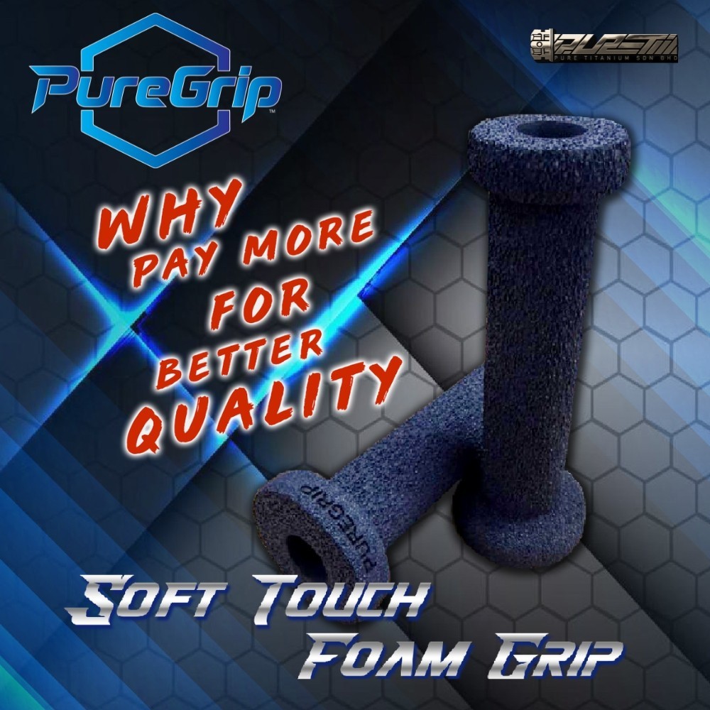 PUREGRIP QJ Motor SRK250R/RD/RR 450RR 600RC Soft Touch Foam Grip ฟองน้ําโฟมคันเร่งด้ามจับแฮนด์เกรดพร