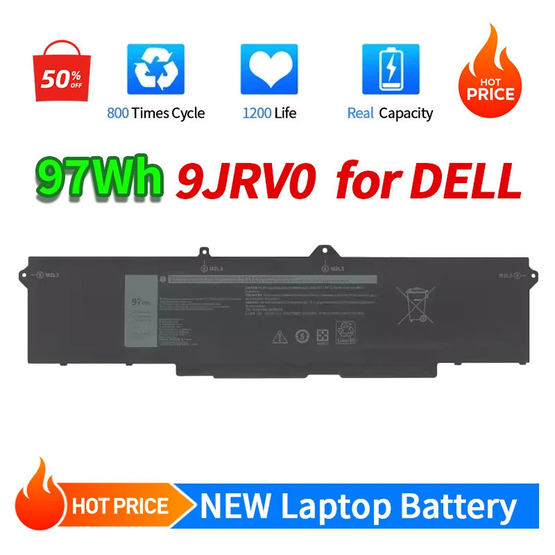 97Wh 9JRV0 แบตเตอรี่แล็ปท็อปสําหรับ Dell Alienware M18 R1 M17 R5 AMD,Precision 15 3561 3571 5421 543