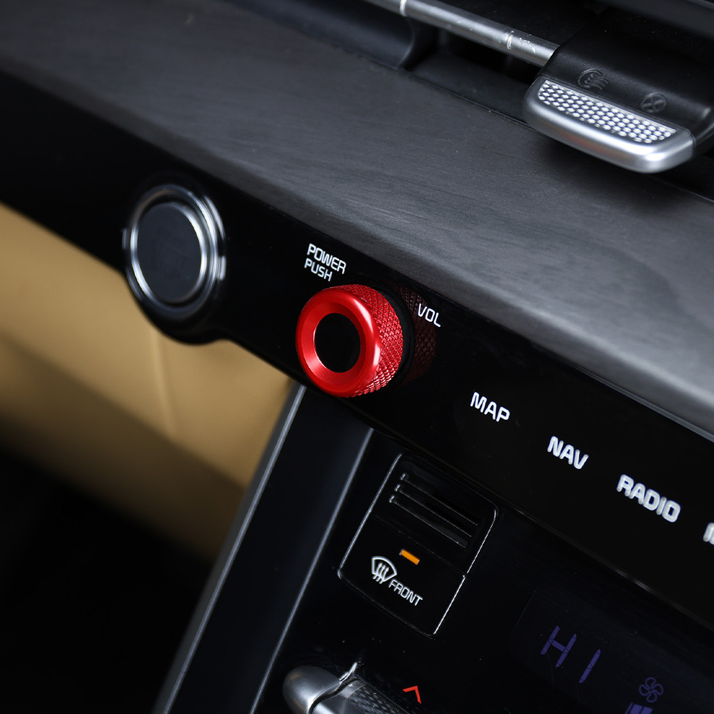 สําหรับ KIA Carnival KA4 2022 ~ 2024 อลูมิเนียมปรับเสียงปุ่มสวิทช์ฝาครอบลูกบิดCentre Control สําหรับ KIA Carnival LHD/RHD