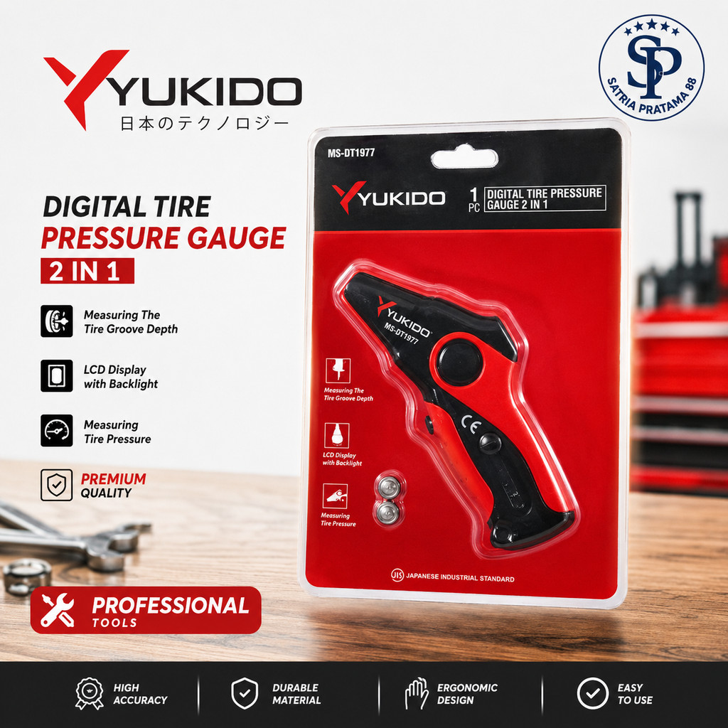 YKD DIGITAL TIRE PRESSURE GAUGE 2 IN 1 / DIGITAL TIRE PRESSURE GAUGE 2 IN 1