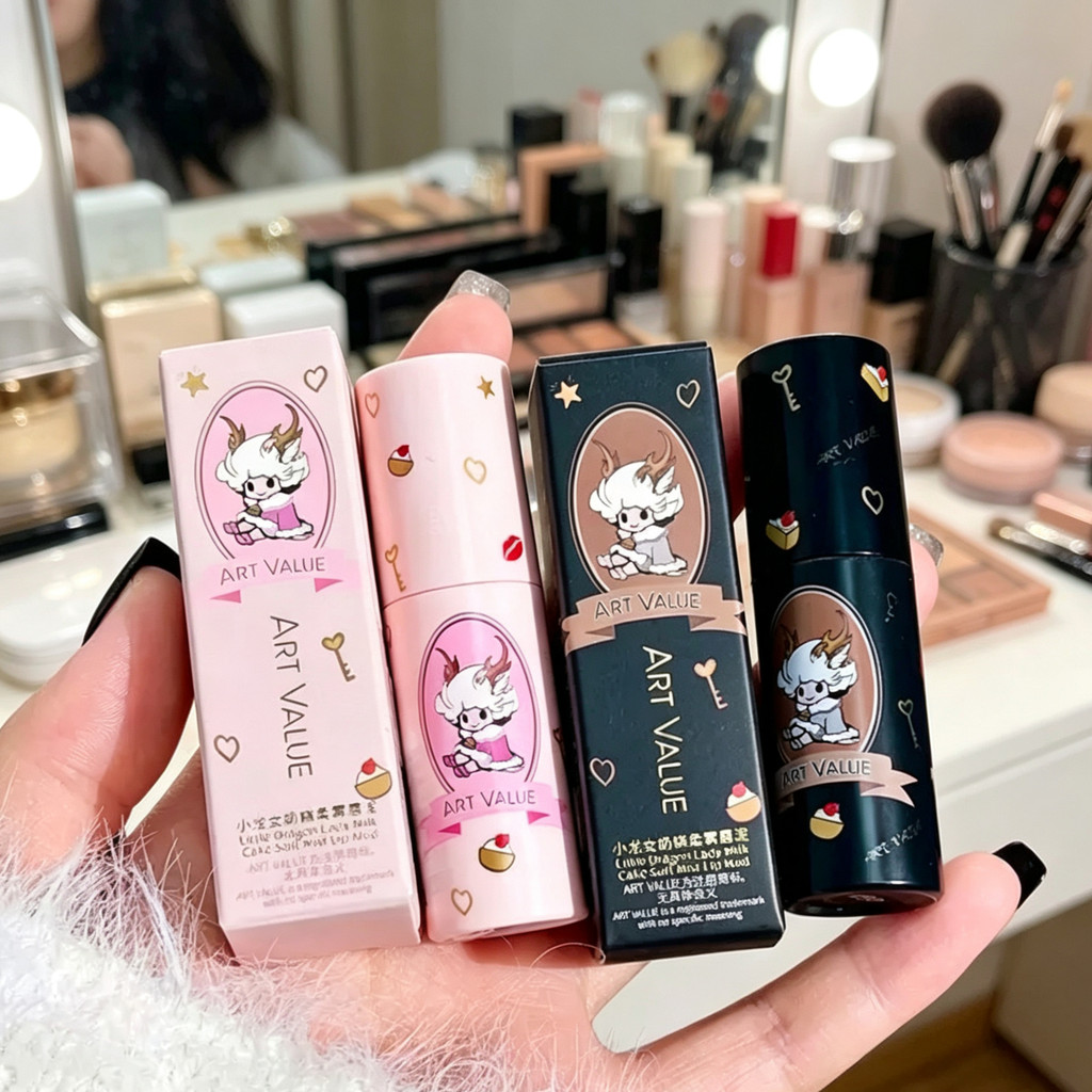 happy-girl： ลิปสติก เนื้อแมตต์กํามะหยี่ เนื้อนุ่ม เกลี่ยง่าย สีสวย ให้ความชุ่มชื้น ติดทนนานCA66