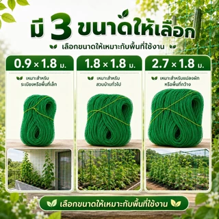 ตาข่ายปลูกผัก ตาข่ายไม้เลื้อย ค้างผัก ค้างแตง ตาข่ายบวบแตงกวา อวนปลูกผัก เน็ตตาข่ายสี่มุม ทนทาน